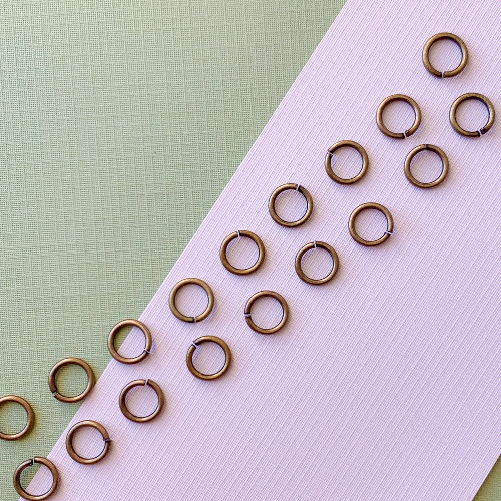 12mm Heavy Duty Jump Ring Antique Brass - 20 Pack