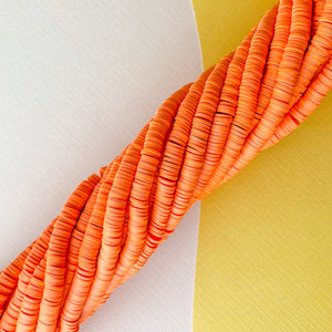 6mm Carrot Polymer Clay Heishi Strand