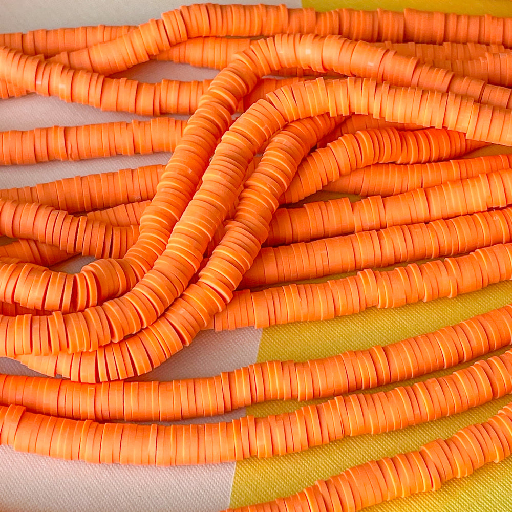 6mm Carrot Polymer Clay Heishi Strand