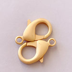 19mm Brushed Gold Lobster Claw Clasp - Pack of 2