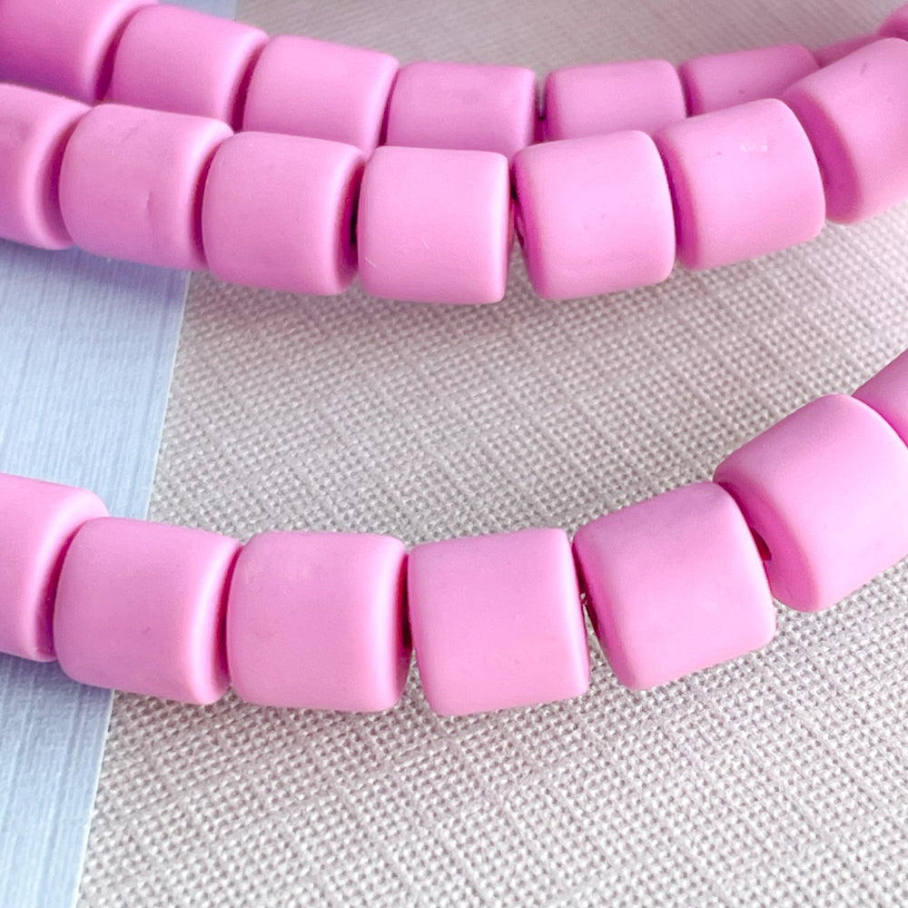 6mm Thistle Polymer Clay Barrel Strand