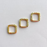 18mm Multicolor Pave Gold Square Charm Enhancer