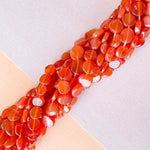 7mm Carnelian Organic Coin Strand