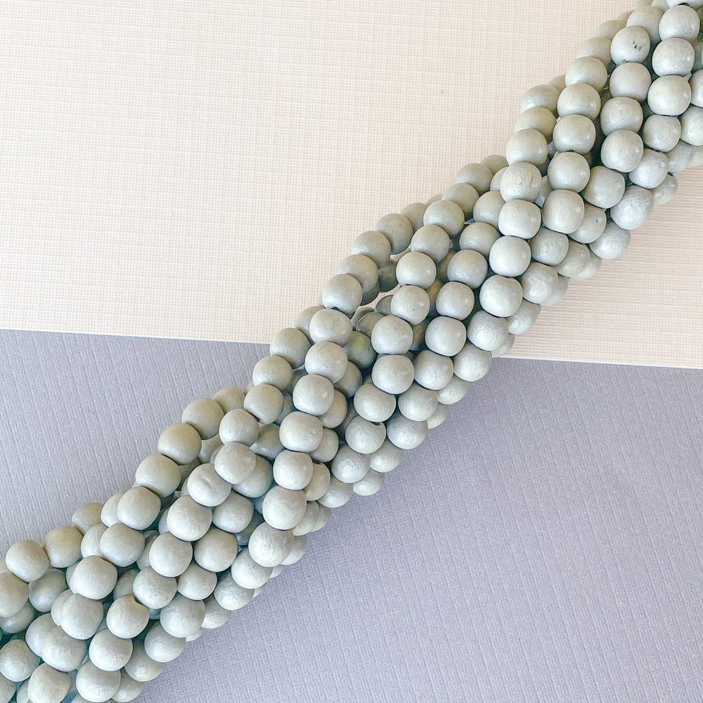 6mm Light Gray Wood Rounds Strand