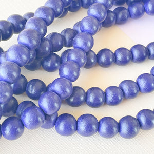 10mm Navy Wood Round Strand