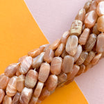 6mm Smooth Sunstone Nugget Strand