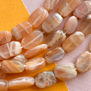 6mm Smooth Sunstone Nugget Strand