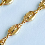 6mm Gold Plated Nautical Oval Link Chain