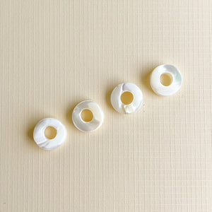 15mm Mother of Pearl Circles - 4 Pack