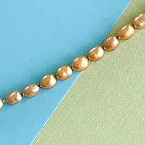 4mm Sand Freshwater Rice Pearl Strand