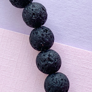 6mm Black Lava Rounds Strand - Beads, Inc.