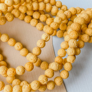 6mm Mustard Yellow Lava Rounds Strand