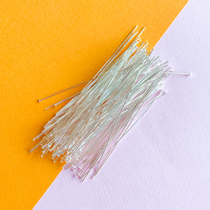 2" Electroplated Silver 24 Gauge Headpin - 144 Pack - Beads, Inc.