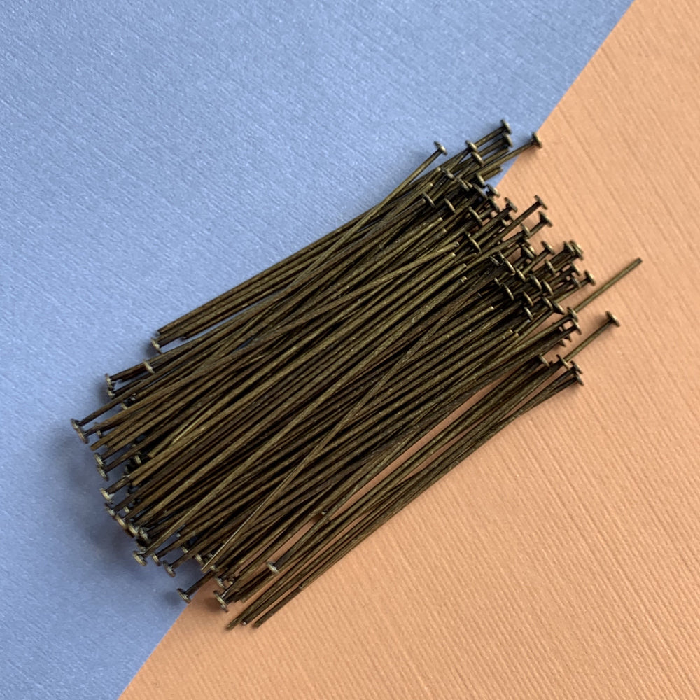 2" Antique Bronze 20 Gauge Headpin - 115 Pack