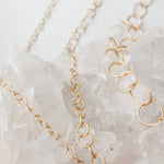 3-8mm Brushed Gold Round Cable Chain - Christine White Style