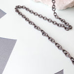 8mm Matte Gunmetal Cable Chain