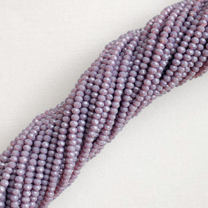 3mm Aubergine Candy Faceted Chinese Crystal Rondelle Strand