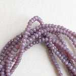 3mm Aubergine Candy Faceted Chinese Crystal Rondelle Strand