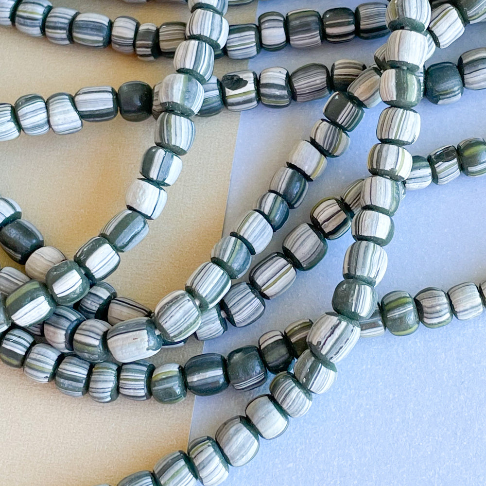 6mm Ilford Stripe Java Glass Strand