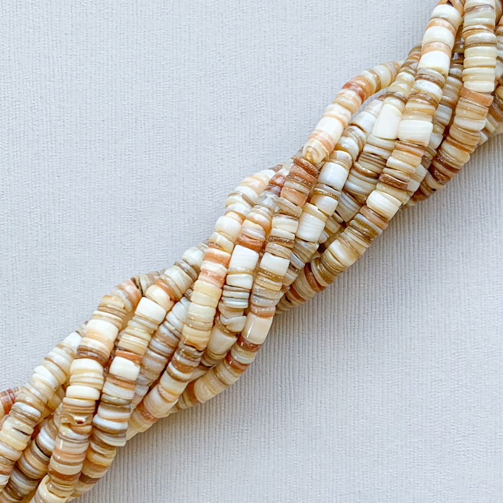 5mm Pebble Heishi Shell Strand