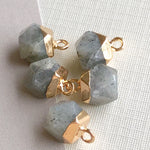 10mm Labradorite Gemstone Hex Charm