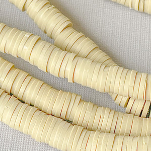 6mm Biscotti Polymer Clay Heishi Strand