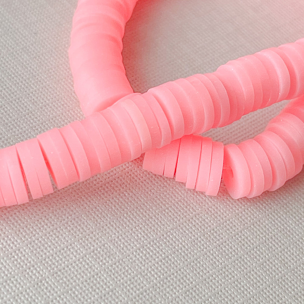 6mm Cotton Candy Polymer Clay Heishi Strand