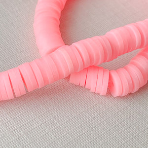 6mm Cotton Candy Polymer Clay Heishi Strand