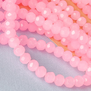 4mm Petunia Faceted Coated Chinese Crystal Rondelle Strand