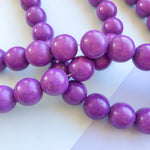 14mm Purple Veined Magnesite Rounds Strand