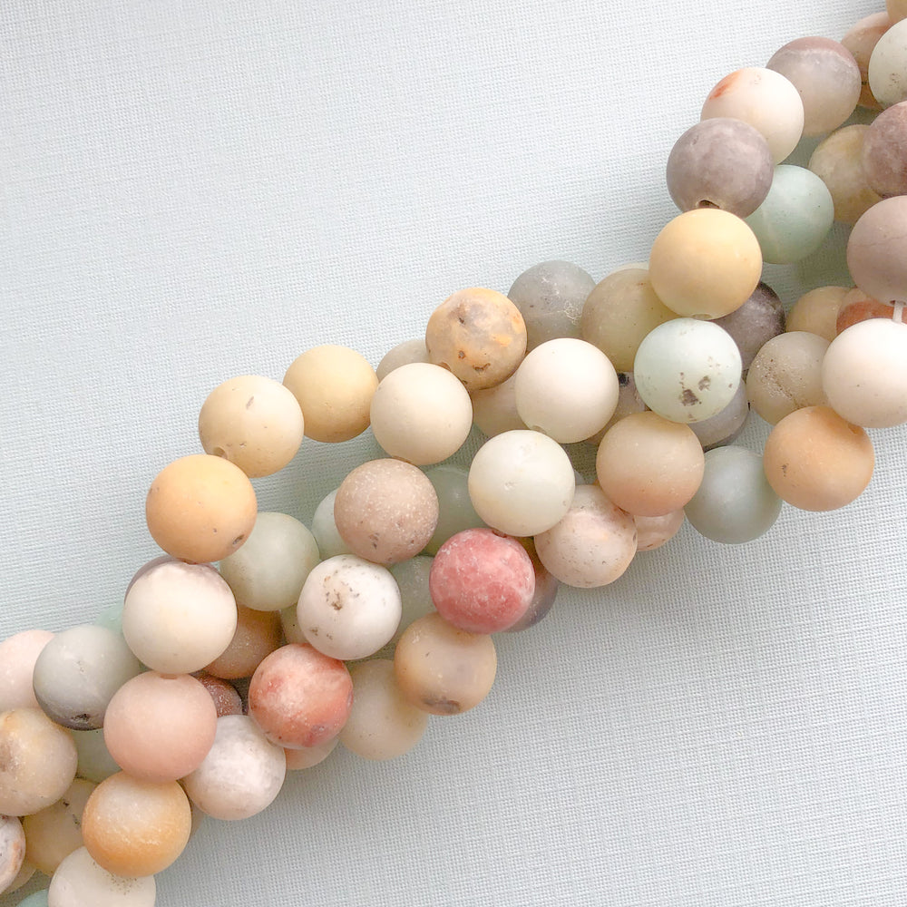 12mm Matte Amazonite Rounds Strand