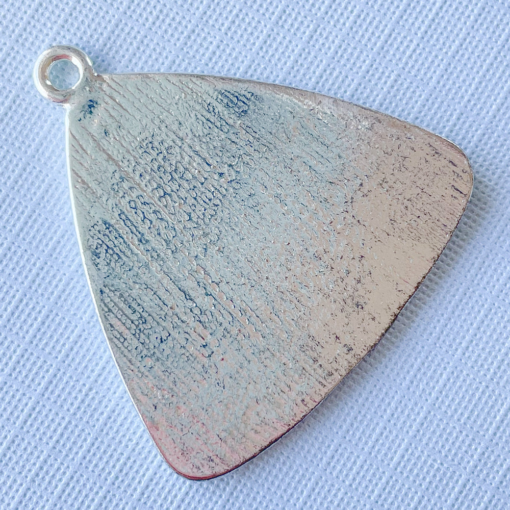 30mm Vista Enameled Pewter Triangular Pendant