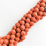 10mm Rust Red Lava Strand