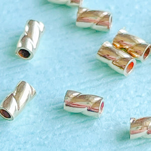 3mm Gold Fill Tornado Crimp Bead - 20 Pack