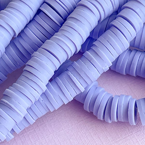 6mm Lavender Polymer Clay Heishi Strand