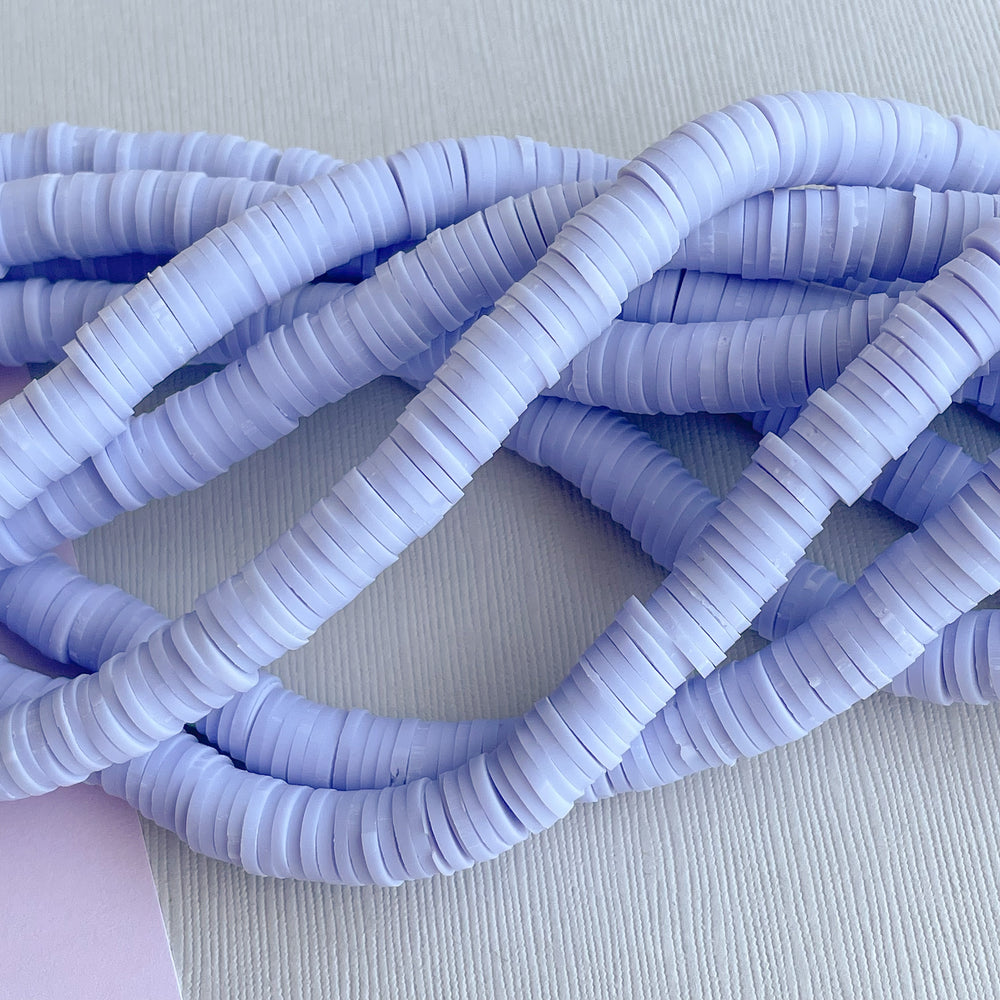 8mm Petal Polymer Clay Heishi Strand