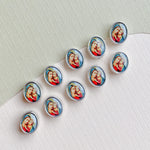 9mm Mother + Child Portrait Pewter Bead - 10 Pack