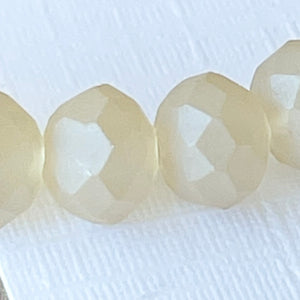 6mm Matte Smoke Faceted Chinese Crystal Rondelle Strand