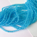 3mm Translucent Pool Blue Faceted Chinese Crystal Rondelle