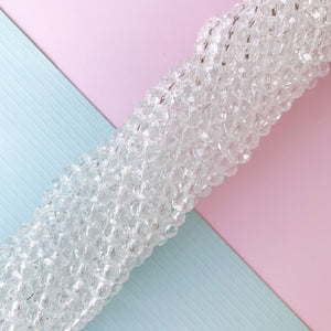 6mm Clear Faceted Chinese Crystal Strand