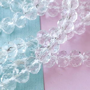 6mm Clear Faceted Chinese Crystal Strand