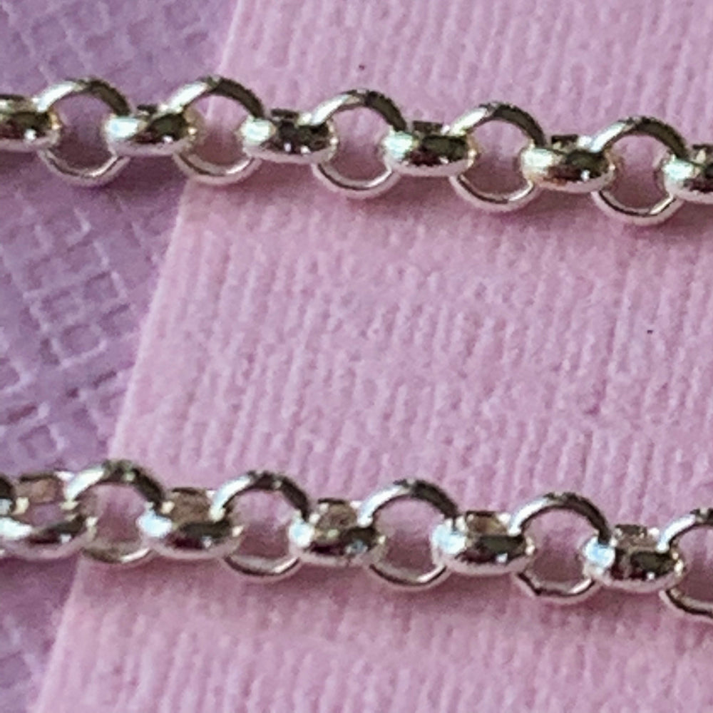 1.8mm Electroplated Silver Rolo Chain