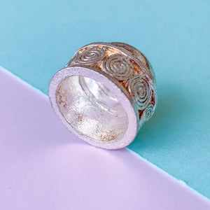 16mm Silver Swirl Design Cap- 2 Pack - Beads, Inc.