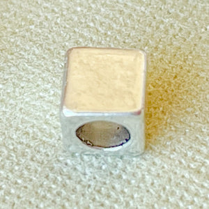 4mm Silver Pewter Cube Bead - 20 Pack