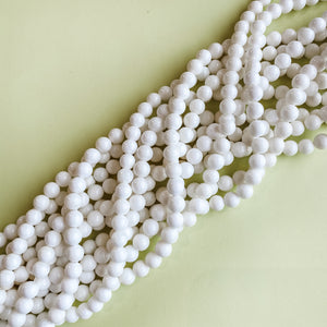 8mm White Shell Round Strand