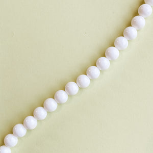 8mm White Shell Round Strand