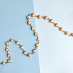 8mm Peach Heart Gold Chain