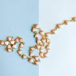 8mm Peach Heart Gold Chain