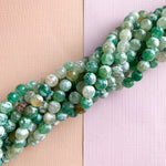 8mm Gulf Agate Faceted Round Strand