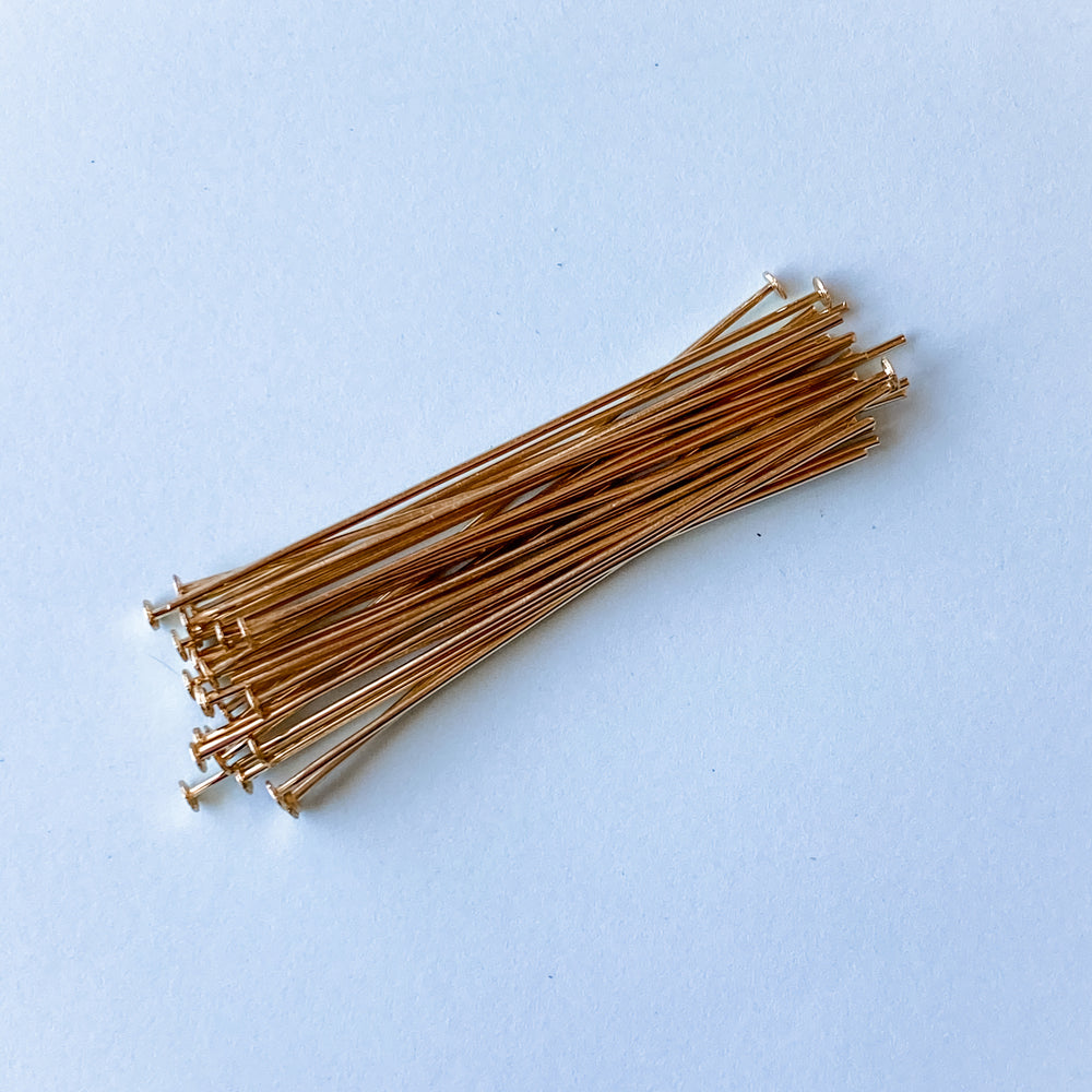 2" Shiny Gold 20 Gauge Headpin - 115 Pack